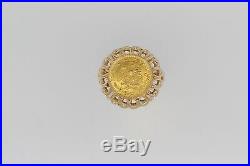 1945 Mexico Gold Dos Pesos 14k Gold Ring Size 6 1/2