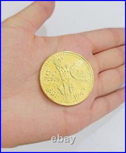 1947 Mexican Centenario 50 Gold Pesos Copy Coin Solid 14k Yellow Gold REAL 14KT