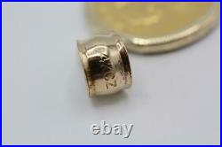 1993 5 Yuan 1/20 oz 0.999 Fine Gold Panda Coin Pendant on 14K Bezel 2.4 Grams TW