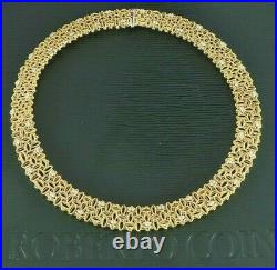$19,500 Roberto Coin Barocco 18K Yellow White Gold Round Diamond Choker Necklace