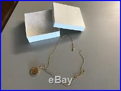 1/10 oz Krugerrand Gold Coin Necklace With 18 Chain