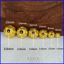 1pcs Pure 24K 999 Yellow Gold 3D Bless Money Coin Ball Transfer Bead Pendant