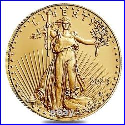 2023 $50 American Gold Eagle Coin 1 OZ BU Without Stone 925 Sterling Silver