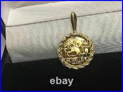 20COIN CHINESE PANDA BEAR Charm Pendant 14k Yellow Gold Finish Without Stone