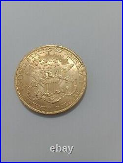 $20 Dollars'Liberty Head' Double Eagle Beautiful Pendant 14k Yellow Gold Plated