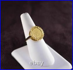 21kt Yellow Gold George V Perth Coin Ring Size 9.5