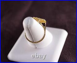 21kt Yellow Gold George V Perth Coin Ring Size 9.5