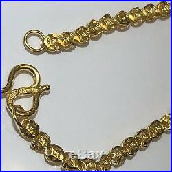 24K Yellow Gold Chinese Coin Bracelet 6 Grams women 6.75