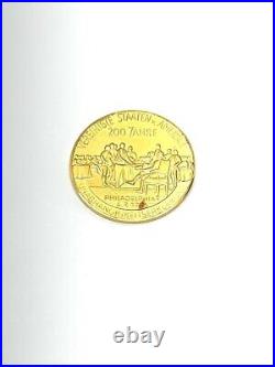 24k Yellow Gold YG 3.86g Thomas Jefferson German Coin! (CMP091584)