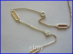 $2900 Roberto Coin 0.38 Ctw Diamond Station Barocco 18k Yellow Gold Necklace
