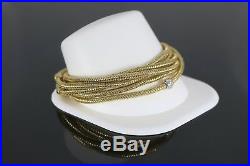 $4,320 Rare Roberto Coin 18K Gold Diamond Primavera 6 Multi Flexible Bracelet