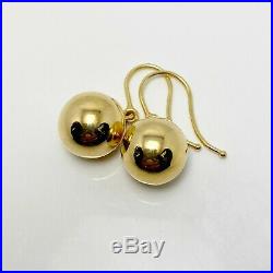 $920 Roberto Coin 18k Gold Pallini Dangle Earrings (5043)