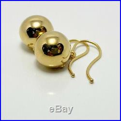 $920 Roberto Coin 18k Gold Pallini Dangle Earrings (5043)