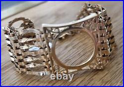9ct Yellow Gold Gate Bracelet For Sovereign Coin