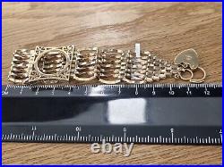 9ct Yellow Gold Gate Bracelet For Sovereign Coin