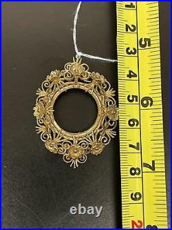 9ct yellow gold coin holder pendant flower design 10.2 g (cwl3204/30)
