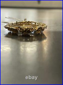 9ct yellow gold coin holder pendant flower design 10.2 g (cwl3204/30)