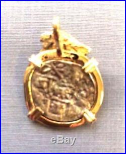 ATOCHA Coin Conch Shell Pendant 14k Gold Sunken Treasure Shipwreck Jewelry