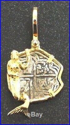 ATOCHA Coin Mermaid Pendant 14K Gold Sunken Treasure Shipwreck Coin Jewelry