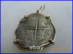 ATOCHA Coin Pendant 14k Gold Freeform 8 Reale Silver Treasure Shipwreck Jewelry