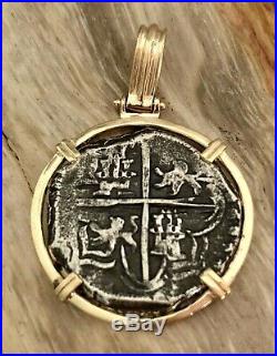 ATOCHA Coin Pendant 14k Yellow Gold Treasure Coin Jewelry