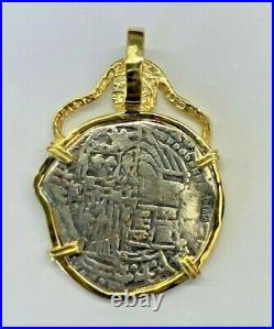 ATOCHA Coin Pirate Pendant 14K Yellow Gold Sunken Treasure Jewelry