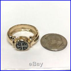 ATOCHA Coin Ring 14k Yellow Gold Sunken Treasure Shipwreck Jewelry Ladies Mens