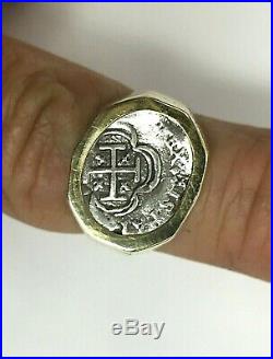 ATOCHA Coin Ring Mens 14k Gold Sunken Treasure Shipwreck Coin Jewelry