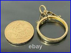 A 22k gold 1904 Half Sovereign Coin in 9CT gold Mount Pendant