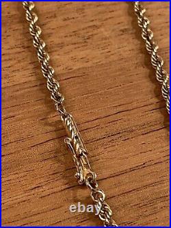 American Eagle 1/4 oz Gold Coin Pendant on 24 Inch 14k Gold Rope Necklace 1997