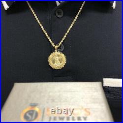 American eagle coin & Rope Necklace 10k Gold