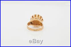Antique 1950s 2 MEXICAN PESO 18k 22k Gold COIN Ring NICE
