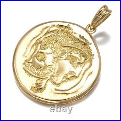 Auth PIAGET Pendant Hans Erni Coin 18K 750 Yellow Gold