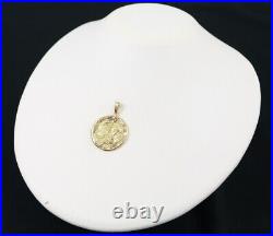 Auth PIAGET Pendant Hans Erni Coin 18K 750 Yellow Gold