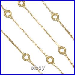 Auth ROBERTO COIN Necklace Station Long 18K 750 Yellow Gold