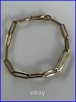 Authentic 18kt YELLOW Gold 7 Paper Link Alt. Bracelet by Roberto Coin