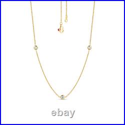 Authentic 18kt YELLOW Gold Diamond 0.16 ct 3 Station Necklace by Roberto Coin