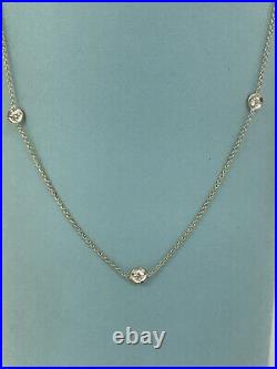 Authentic 18kt YELLOW Gold Diamond 0.25 ct 5 Station Necklace by Roberto Coin