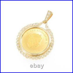 Authentic K18YELLOW GOLD (frame) Coin Pendant #260-004-386-7424