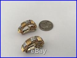 Authentic Roberto Coin 18K Gold Appassionata 0.36 CTW G/VS Diamond Earrings