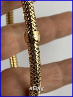 Authentic Roberto Coin 18 k Gold Flex Primavera Bracelet Bangle 13 grams