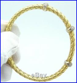Authentic Roberto Coin Primavera 18K Gold Bracelet With Diamonds