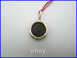 B443 14kt Yellow Gold Coin Pendant