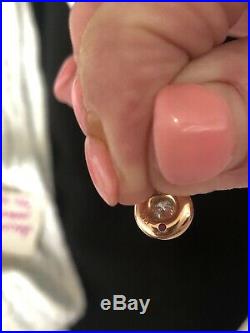 BRAND NEW Roberto Coin 18kt Gold Diamond Halo Bezel Stud Earrings