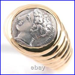 BVLGARI Monete ancient coin ring yellow gold 750YG #004