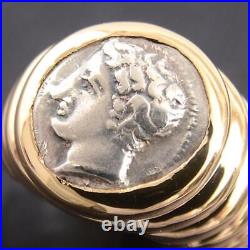 BVLGARI Monete ancient coin ring yellow gold 750YG #004