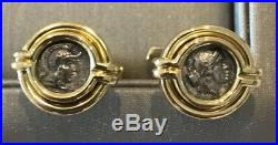 Bvlgari 18kt Yellow Gold Cufflinks Greek Coin 300 Bc Pisidia Selge Hemi Drachm