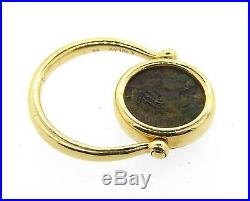 Bvlgari Bulgari Monete Ancient Coin 18k Yellow Gold Flip Ring
