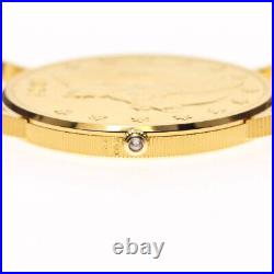 CORUM 20$ coin watch 18K Yellow Gold Quartz Men's Watch 695664