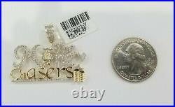 Clearance Yellow Gold Diamond Name Money Chaser Cash Coin $ Bags Charm Pendent